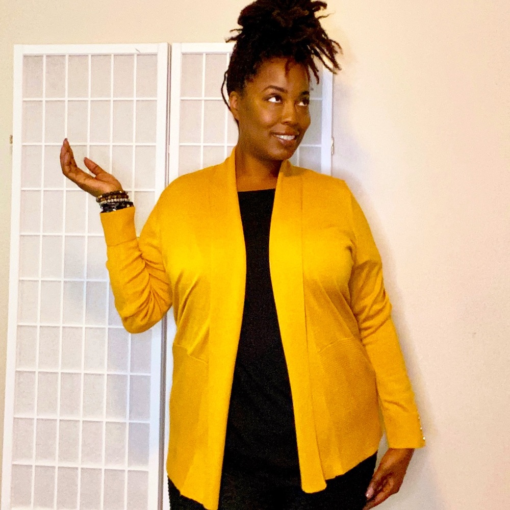 Mustard Yella Accent Cardigan